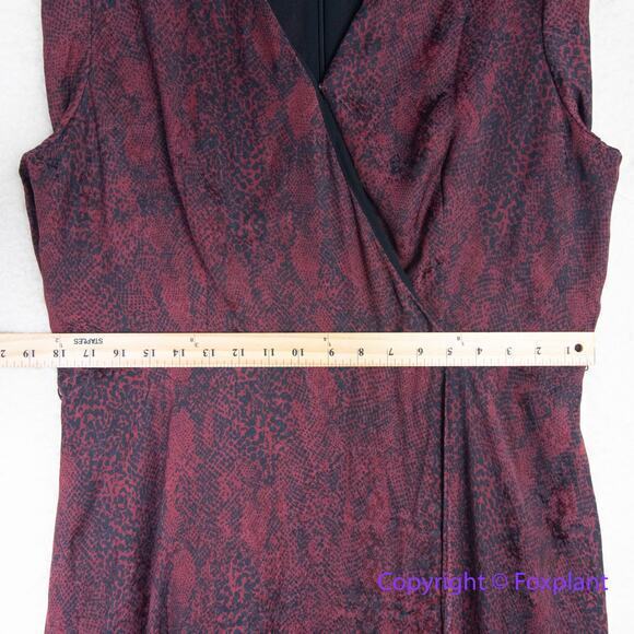 Ann Taylor snake print wrap dress, size 16 - Picture 11 of 16